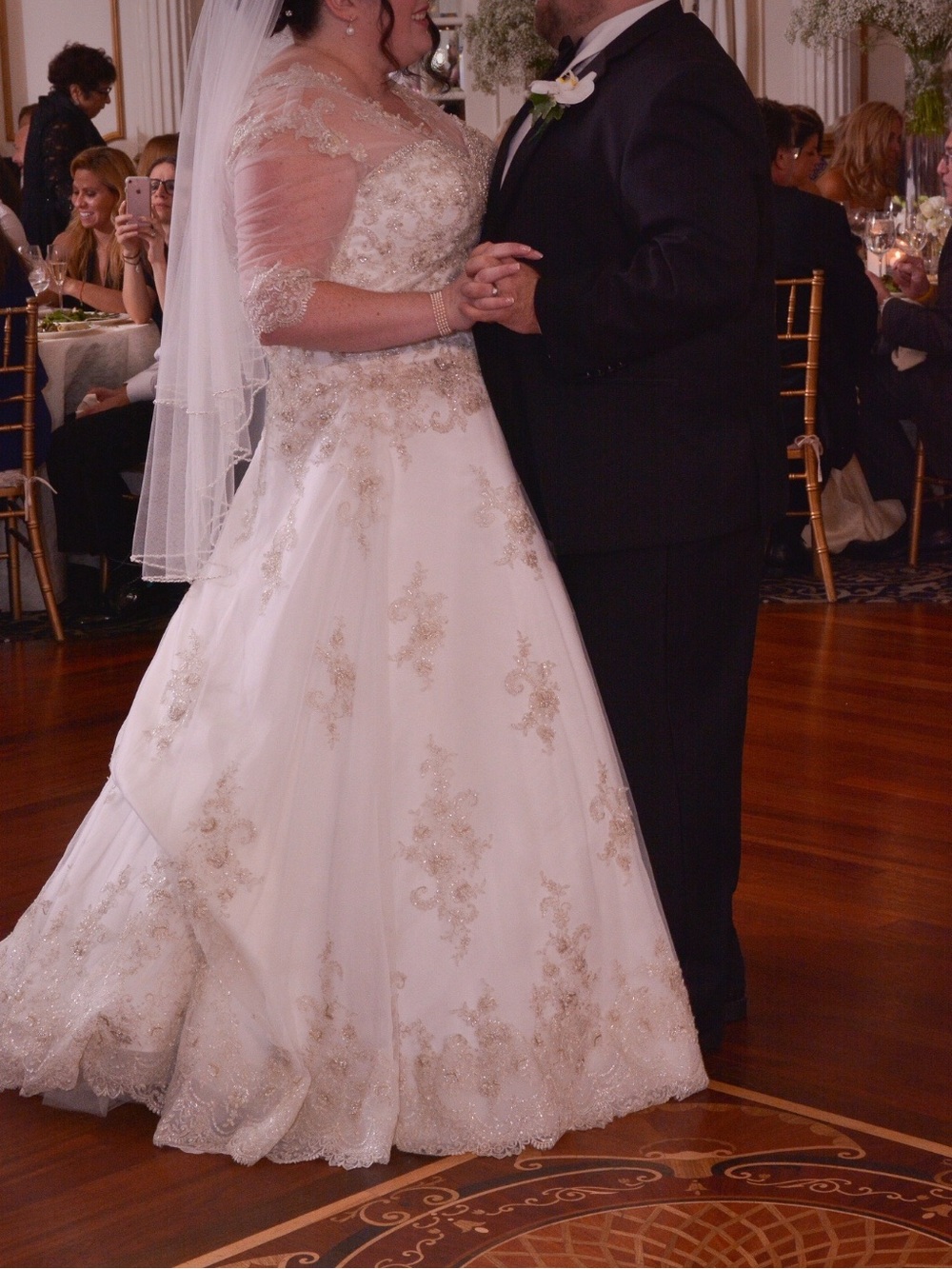 Essence of Australia Wedding Dress with custom sleeves